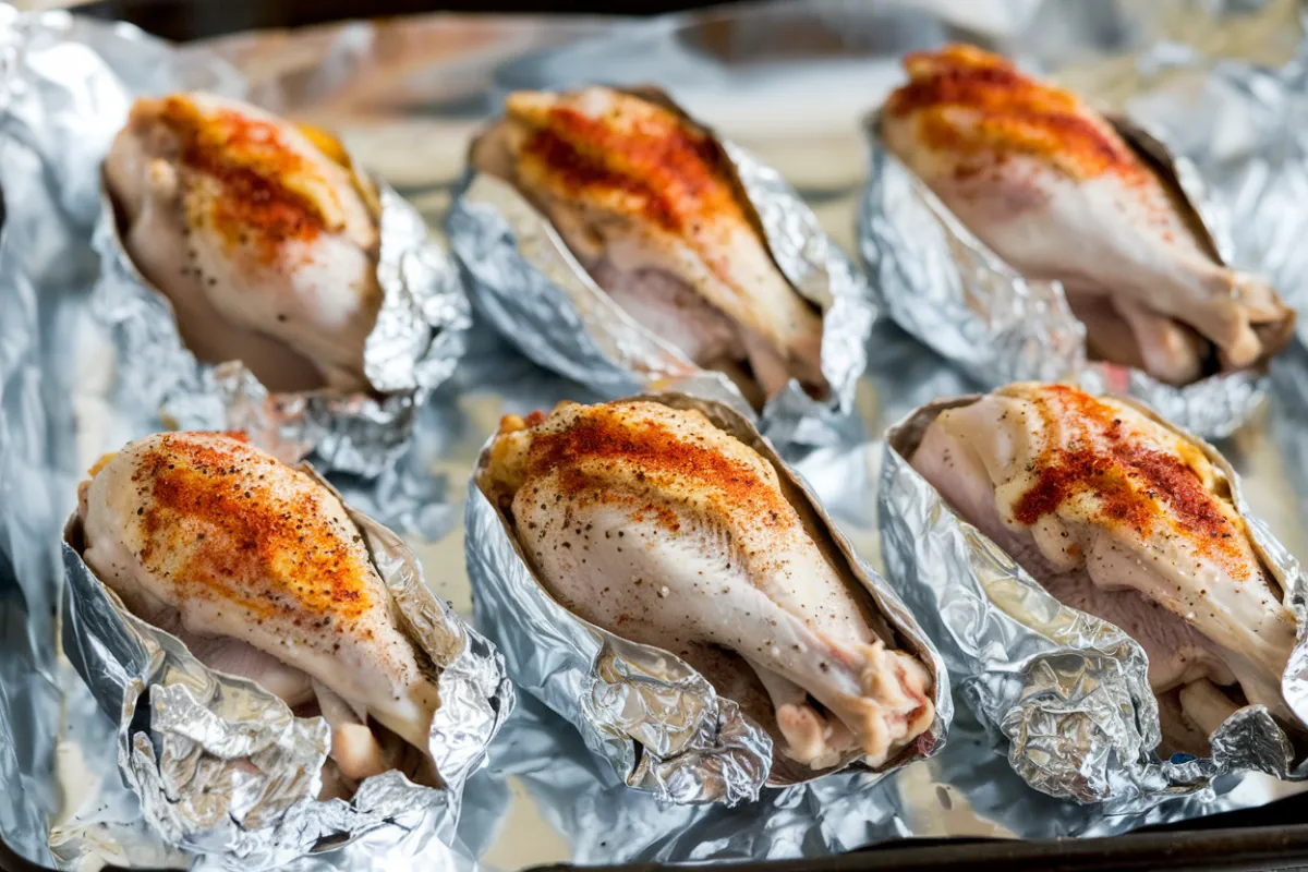 Wrap Turkey Wings in Foil