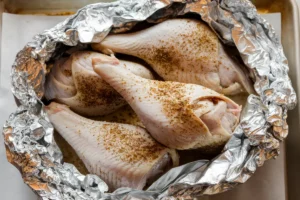 Wrap Turkey Wings in Foil