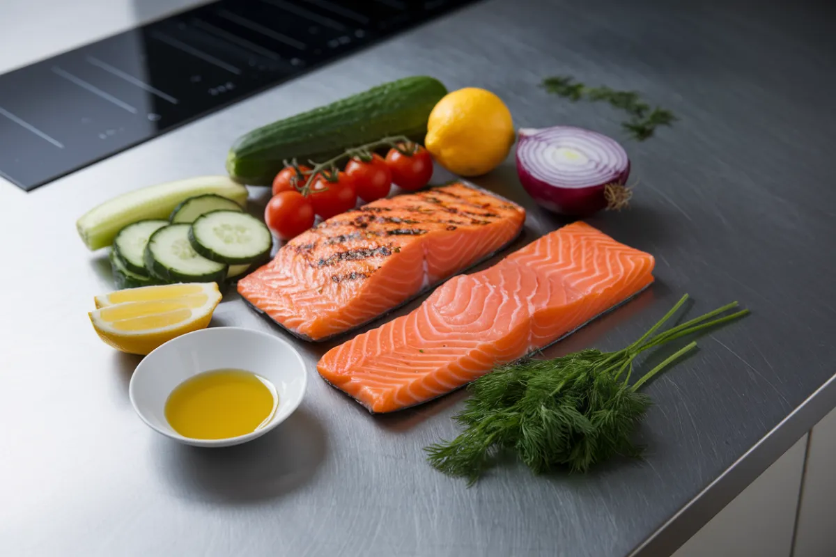 grilled salmon salad