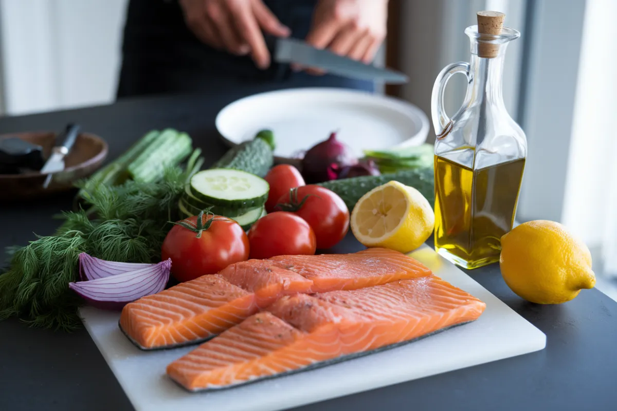 grilled salmon salad